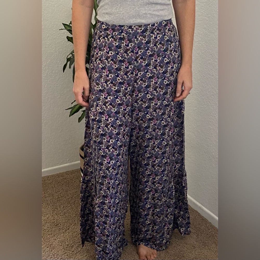 Patti Palazzo Pant blue/purple floral
